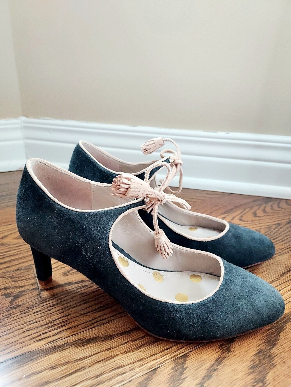 Boden Lilli Mid Heels Gray Suede 38